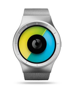 ZIIIRO Celeste Chrome Colored Watch Front