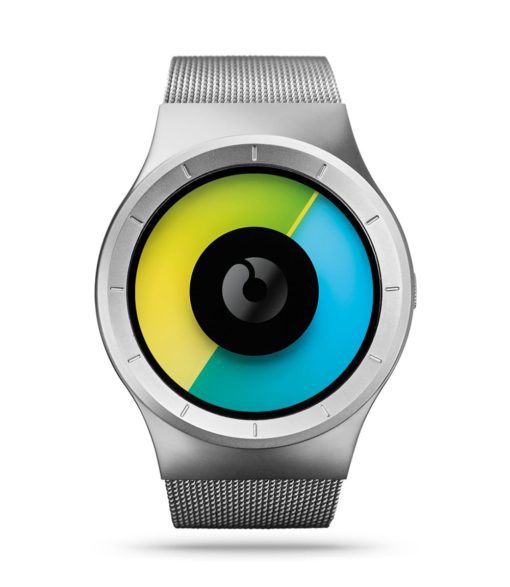 ZIIIRO Celeste Chrome Colored Watch Front