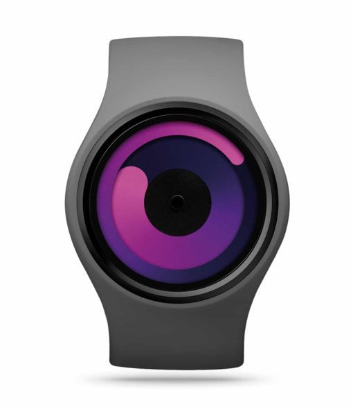 ZIIIRO Gravity Grey Purple Watch Front Interchangeable