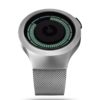 The Saturn Chrome Digital Watch in Perspective Angle.