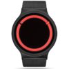 ZIIIRO Eclipse Metallic Black Red Watch Front