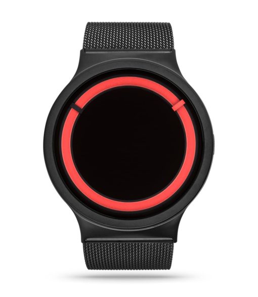 ZIIIRO Eclipse Metallic Black Red Watch Front