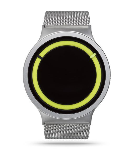 ZIIIRO Eclipse Metallic Chrome Lemon Watch Front