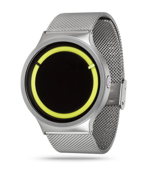 ZIIIRO Eclipse Metallic Chrome Lemon Watch Side