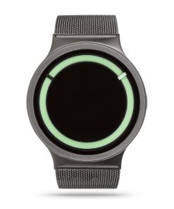 ZIIIRO Eclipse Metallic Gunmetal Mint Watch Front