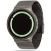 ZIIIRO Eclipse Metallic Gunmetal Mint Watch Side
