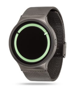 ZIIIRO Eclipse Metallic Gunmetal Mint Watch Side