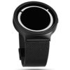 ZIIIRO Eclipse Steel Black White Watch (perspective view)