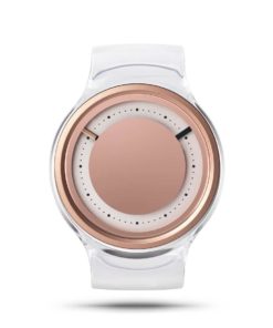 ZIIIRO Eon Transparent Clear Rose Gold Watch Front Interchangeable