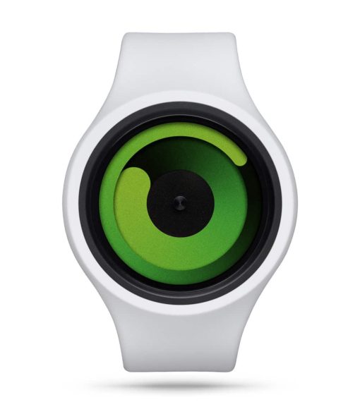 ZIIIRO Gravity Plus+ (Snow White & Green) Interchangeable Watch - front view