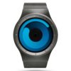 ZIIIRO Mercury (Gunmetal & Ocean Blue) Stainless Steel Watch - front view