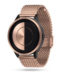 ZIIIRO Lunar (Rose Gold) Stainless Steel Watch - diagonal view
