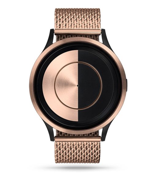 ZIIIRO Lunar (Rose Gold) Stainless Steel Watch - front view